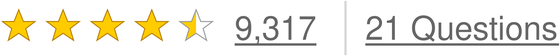 Rated 4.5 out of 5 stars, 9,317 ratings, 21 questions